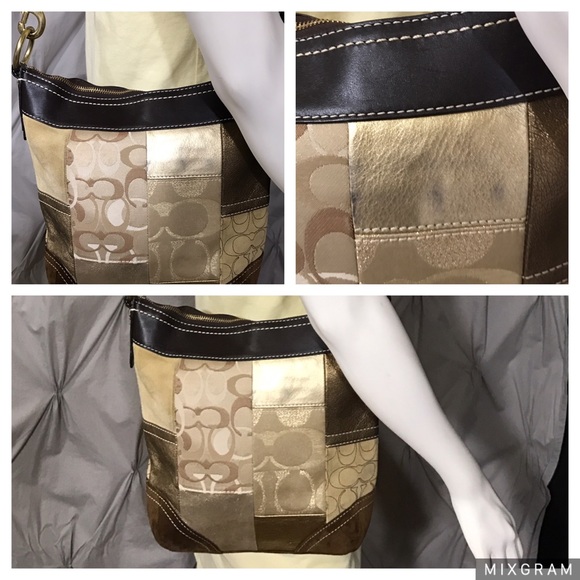 🌀Coach Signature Patchwork Duffle - Picture 4 of 8