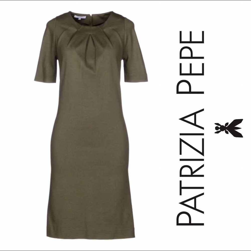 NWOT Stretch Viscose Knee-Length Dress in Green