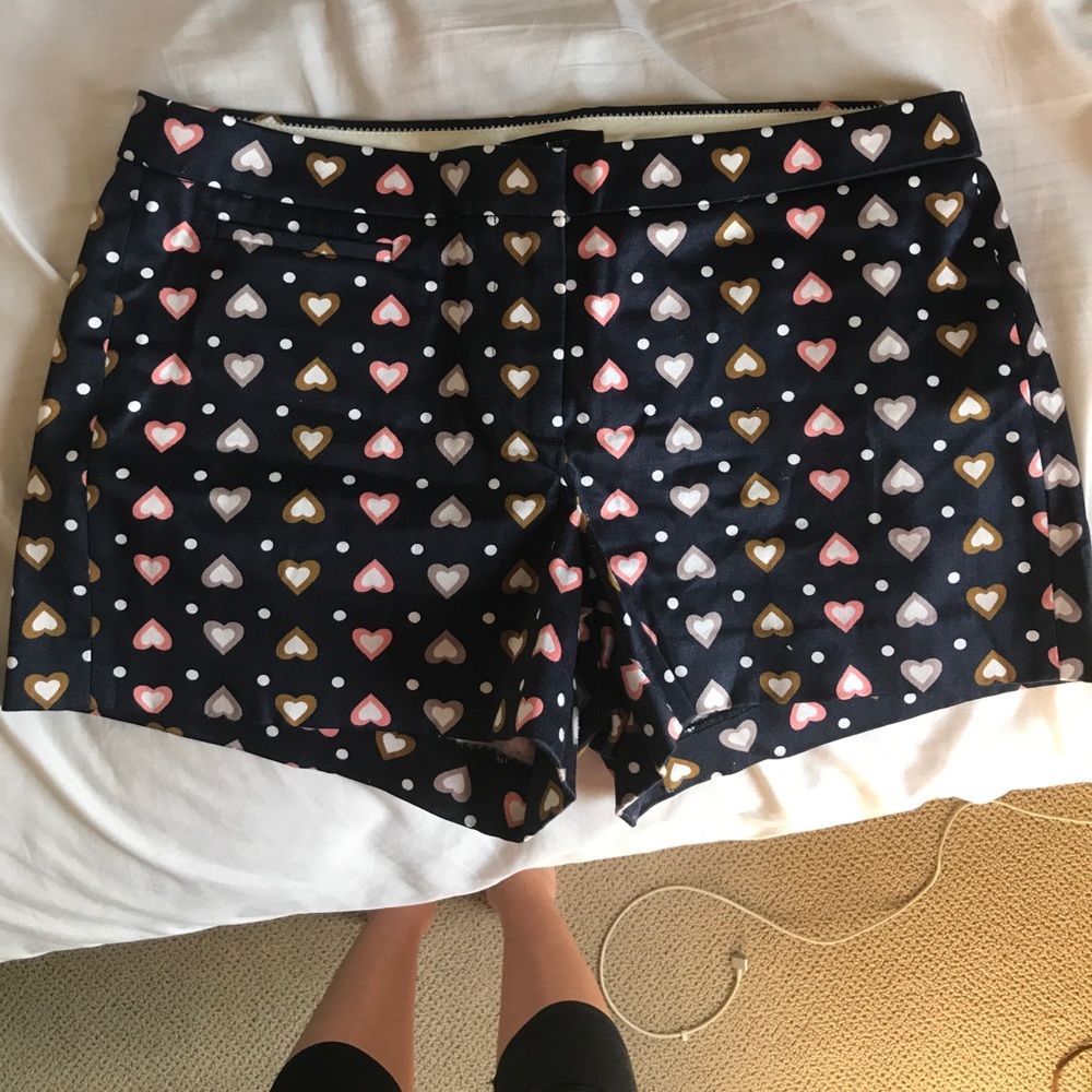 J Crew heart chino shorts
