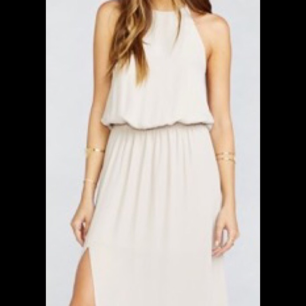 Heather Halter Dress - Show Me The Ring Crisp