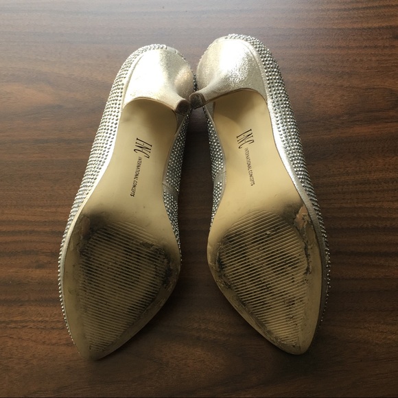 INC Zitah Rhinestone Silver Sparkle pumps size 5.5 - Picture 5 of 5