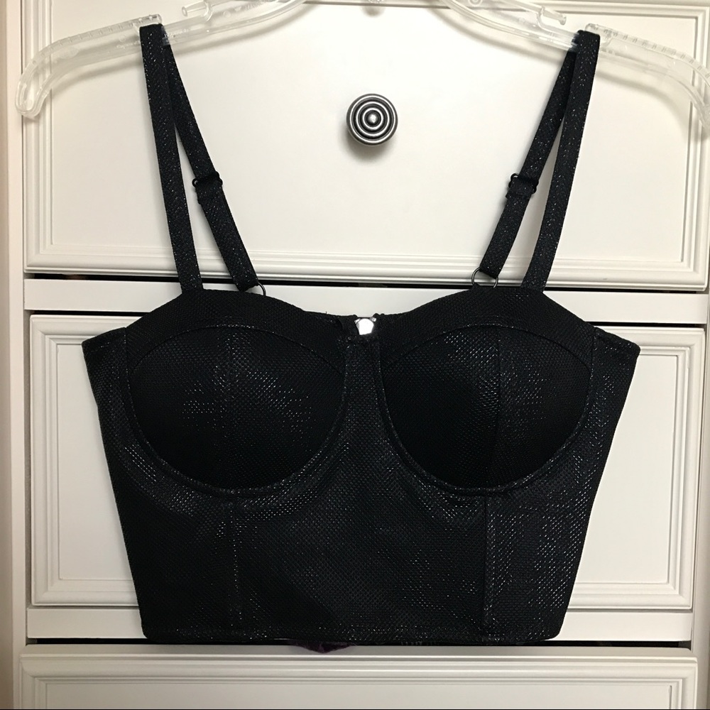 NWT CharRu Metallic Crop Top
