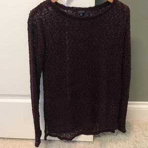 Black and maroon sweater