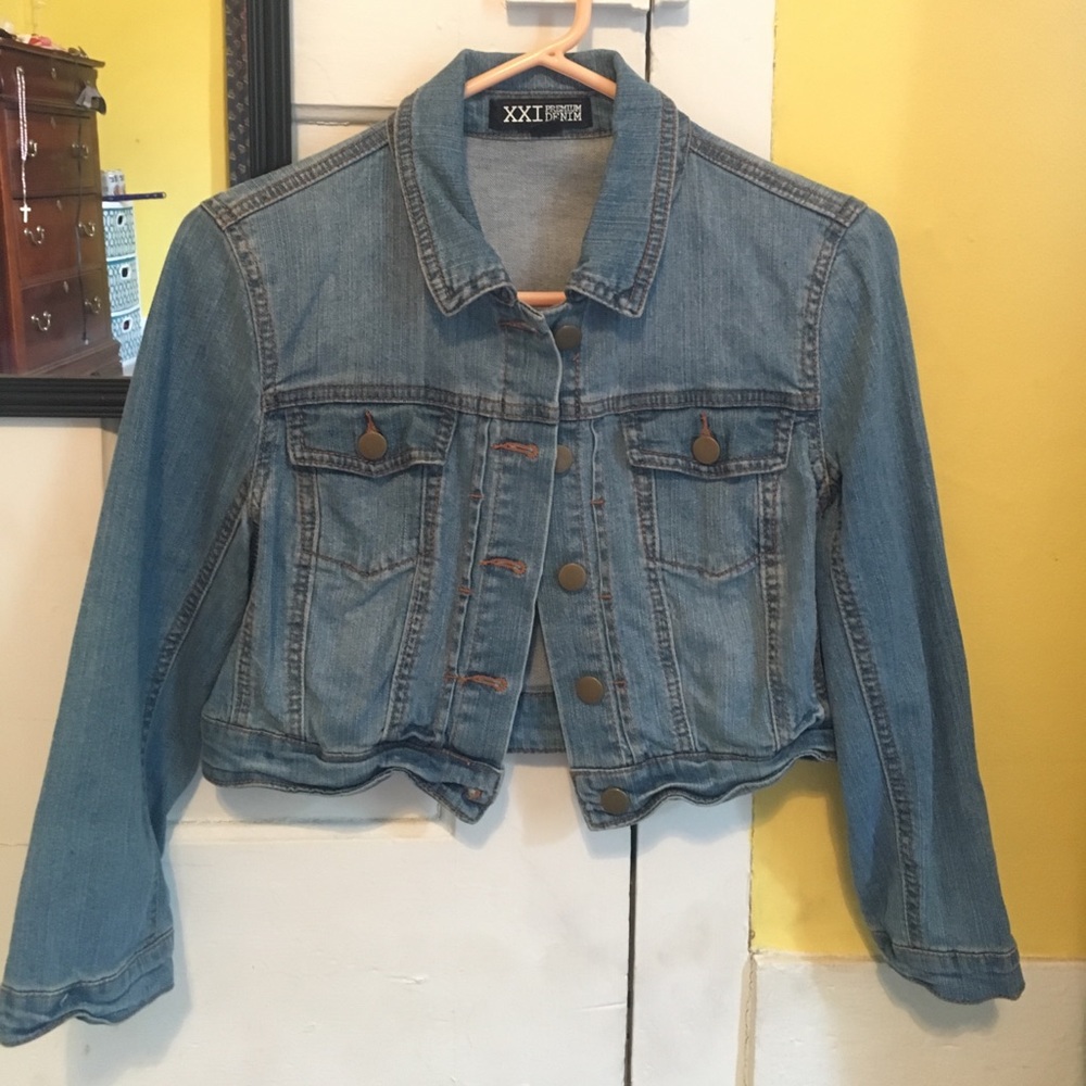 Forever 21 Cropped Denim Jacket