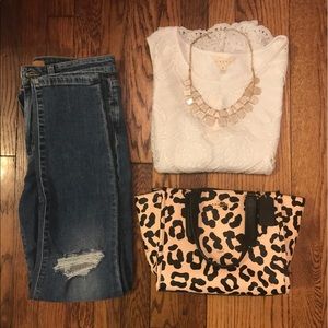 *LAST CALL* COACH Leopard print leather satchel