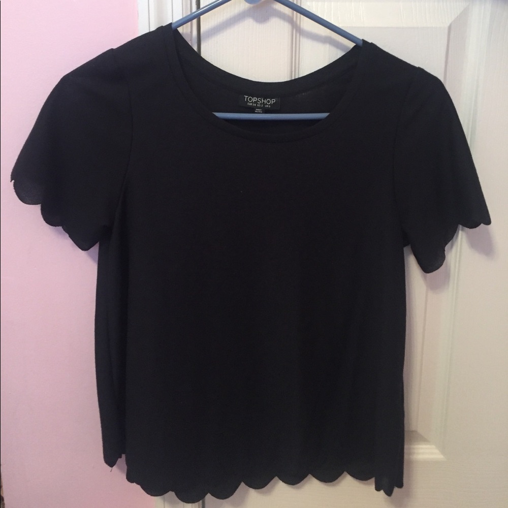 TopShop scalloped top