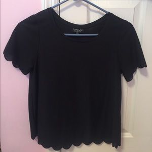 TopShop scalloped top