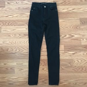 Zara black high waisted super skinny jeans
