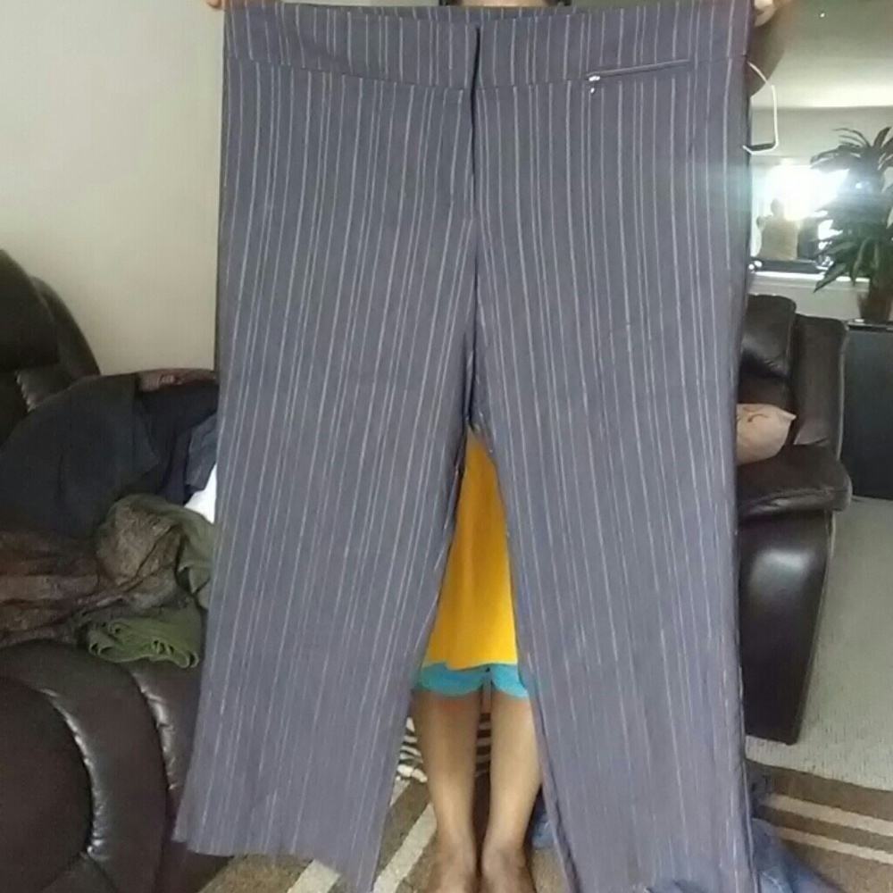 Black pants with stripes