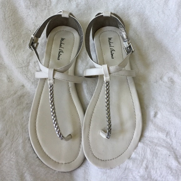 Michael Antonio Shoes - White and silver sandals