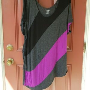 Asymmetrical stripe shirt