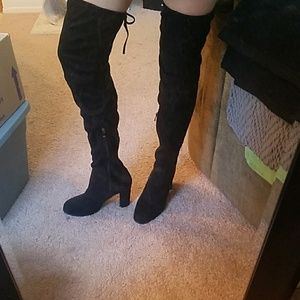 Thigh High faux suede boots