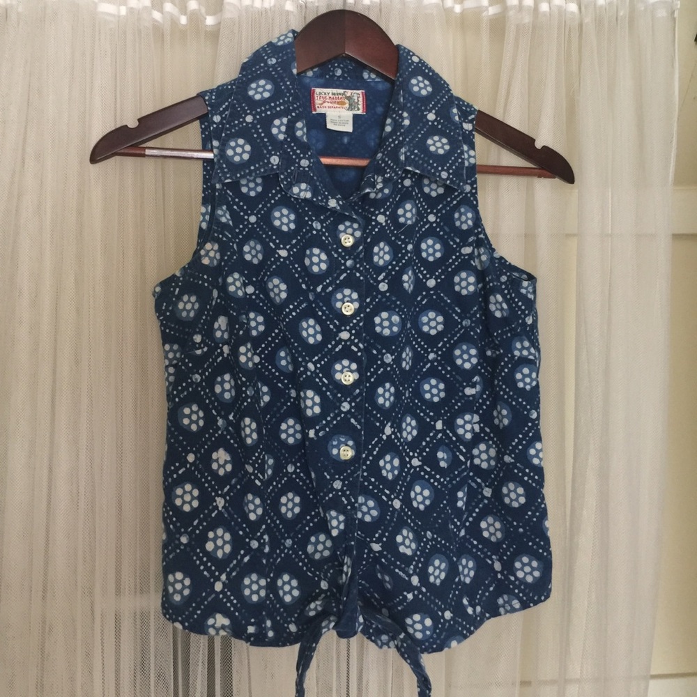 Lucky Brand Tie-Front Shirt