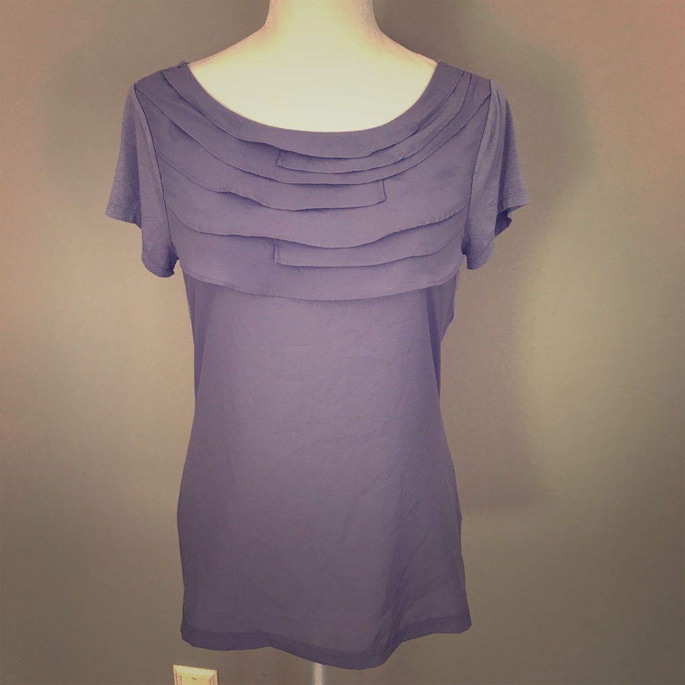 The Limited Lilac Ruffled Dressy Blouse