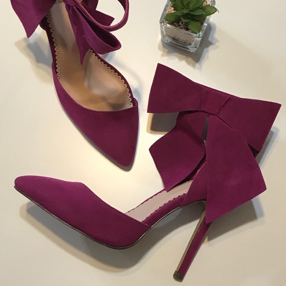 Madison Shoes - Madison pink bow heels