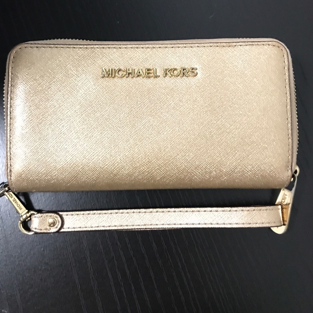 Michael Kors Gold Wristlet
