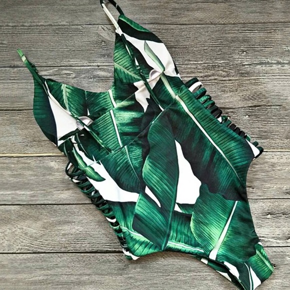 Tropical Leaves One Piece - Picture 3 of 5