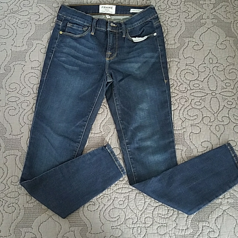 Frame Denim Le Skinny de Jeanne Crop Jeans