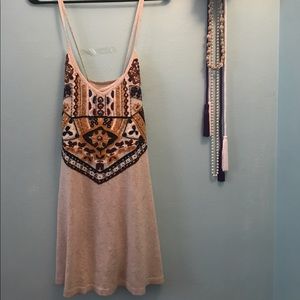 ZARA DRESS WHITE WITH PRETTY EMBELLISHMENTS NWOT.