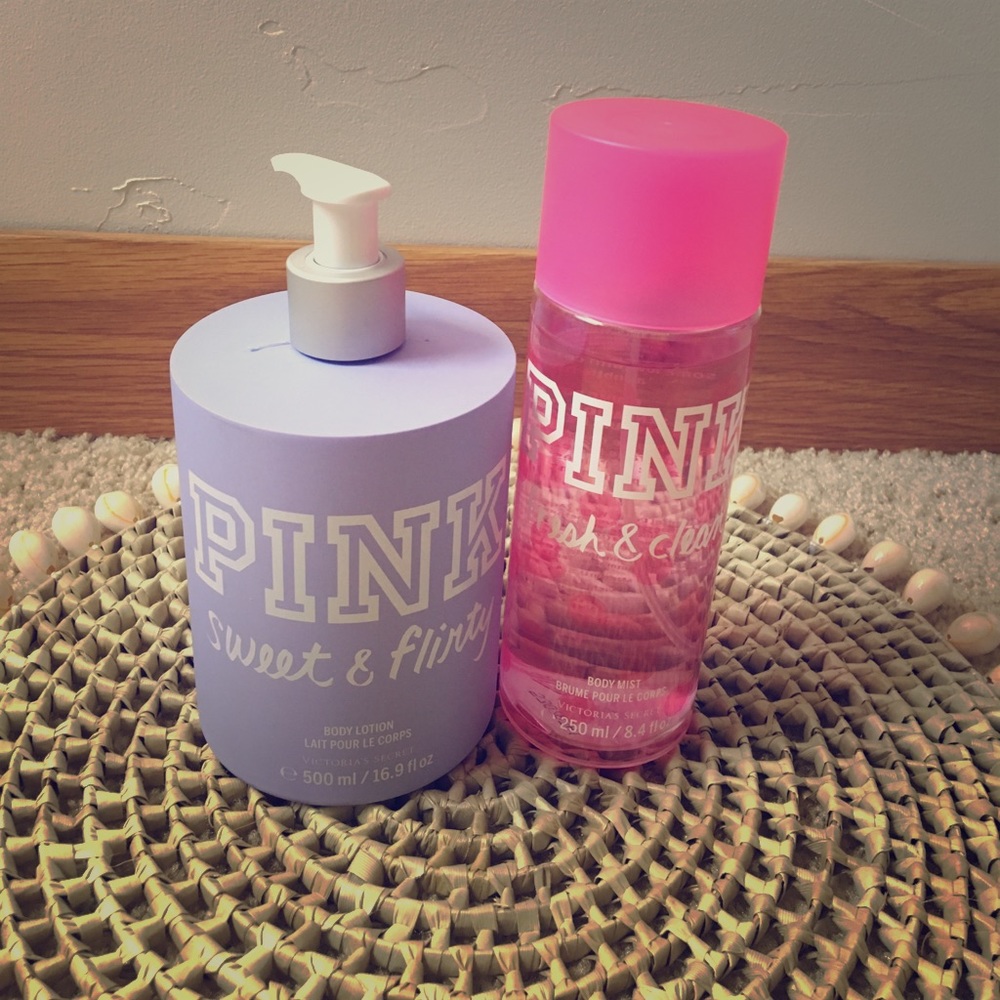 PINK lotion and body mist bundle