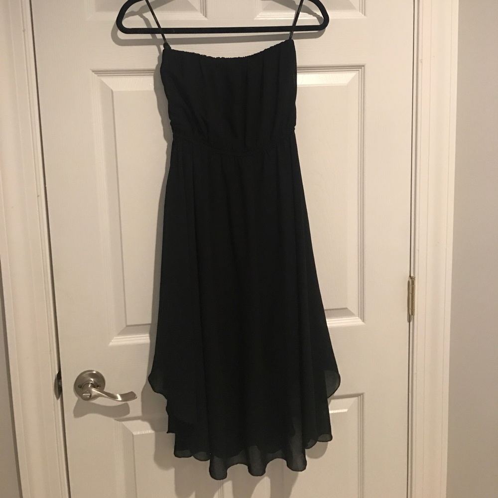 High low black dress