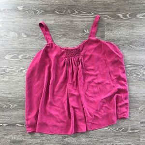 Eileen Fisher Burgundy Chiffon Plus Size Blouse