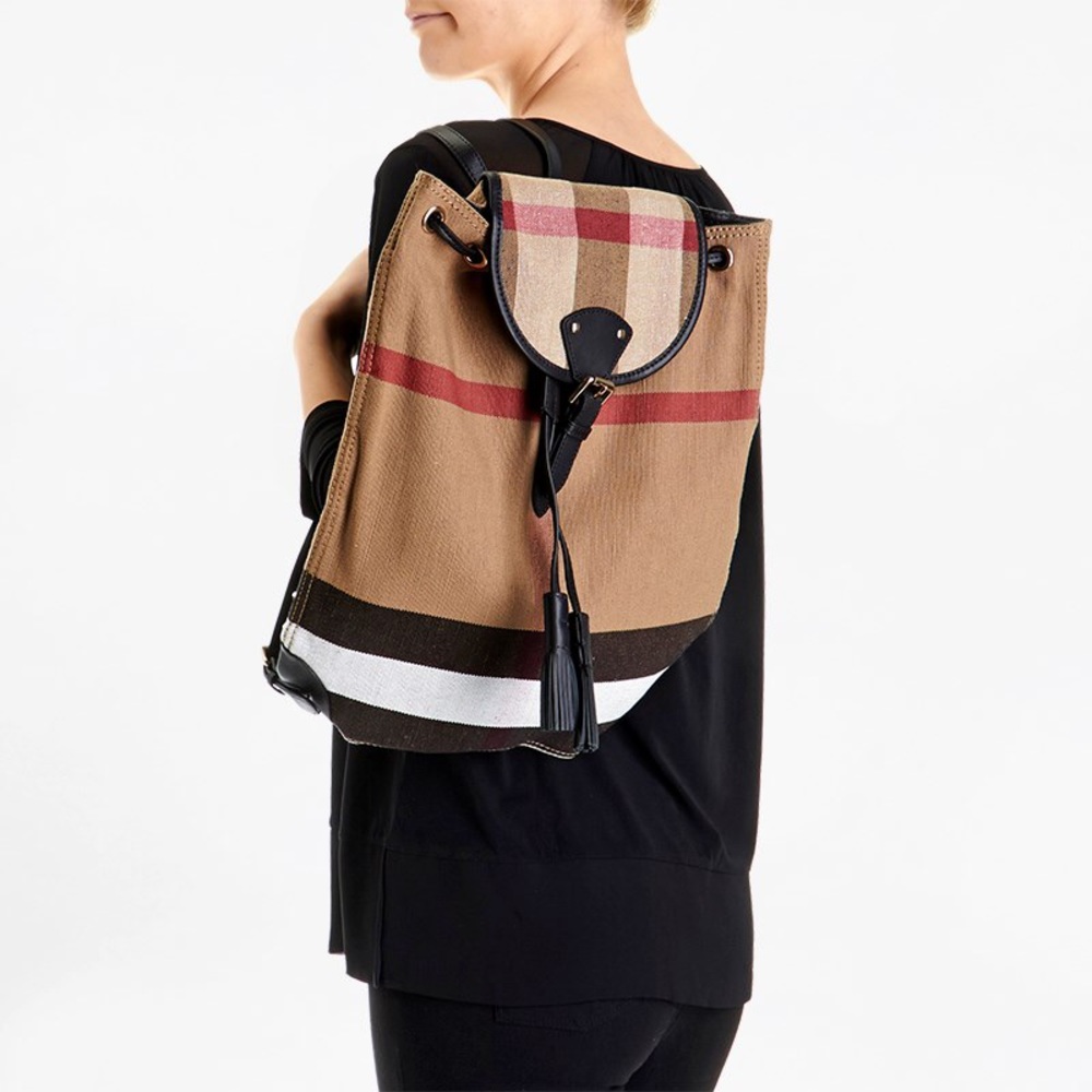 Burberry canvas & leather children backpack