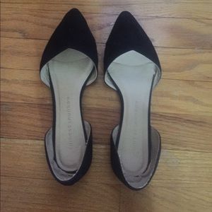 Black Suede Chinese Laundry Pointed Toe Flats