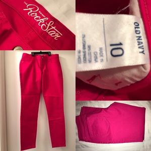 NWOT Pink Old Navy Rockstar skinnies