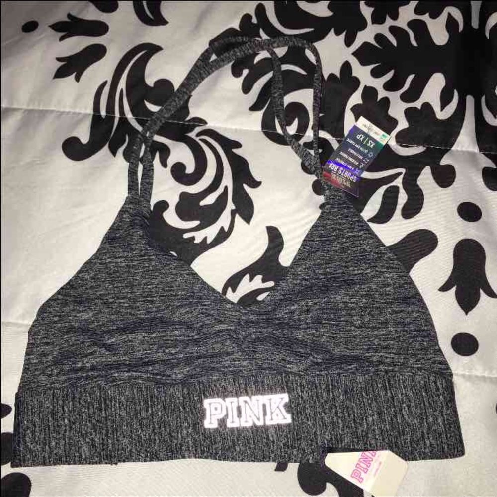 Pink sports bra