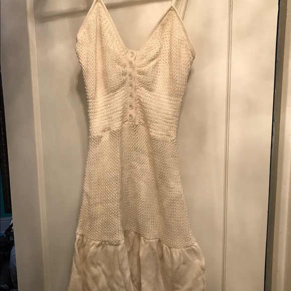 Betsey Johnson white cotton crochet summer dress - Picture 1 of 3