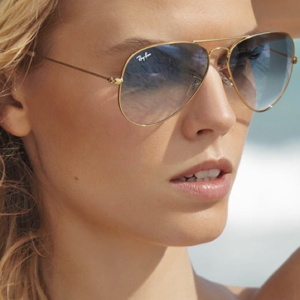 Ray Ban Aviator Remix in golden/blue 62mm lense