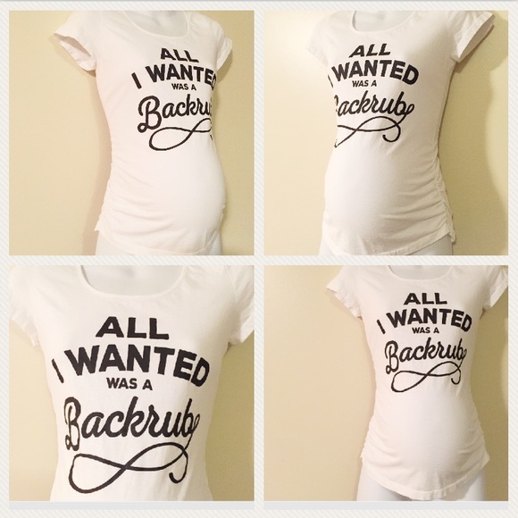 Tops - 😂SALE🤣 white maternity tee size small medium Tops - 😂SALE🤣 white maternity tee size small medium