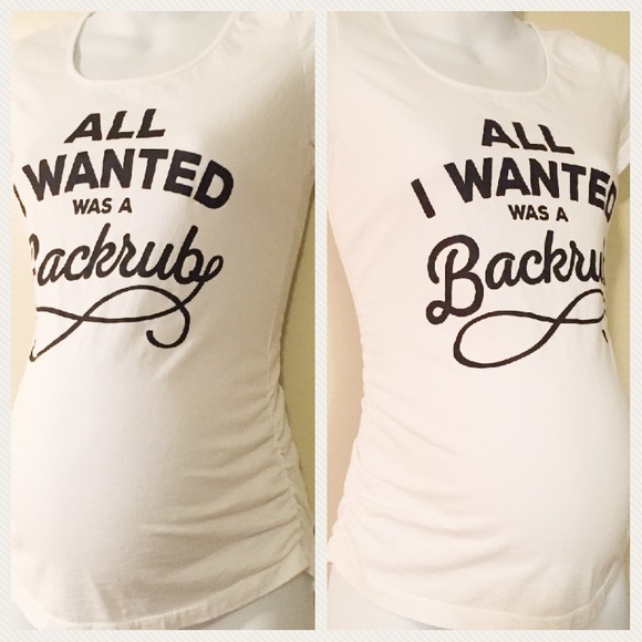 Tops - 😂SALE🤣 white maternity tee size small medium Tops - 😂SALE🤣 white maternity tee size small medium