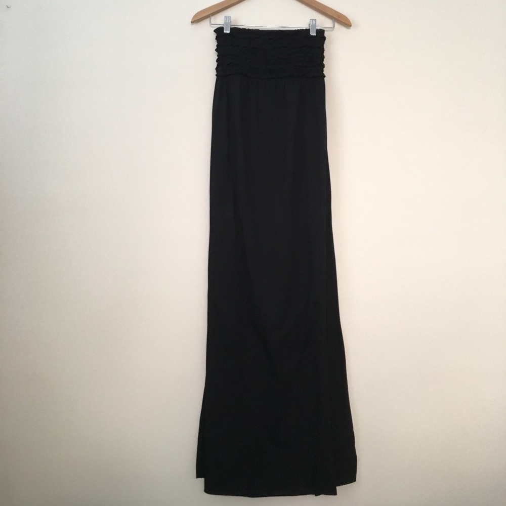 Black Strapless Maxi Dress