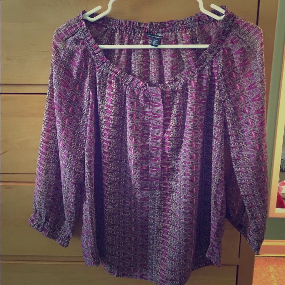 American eagle silky blouse