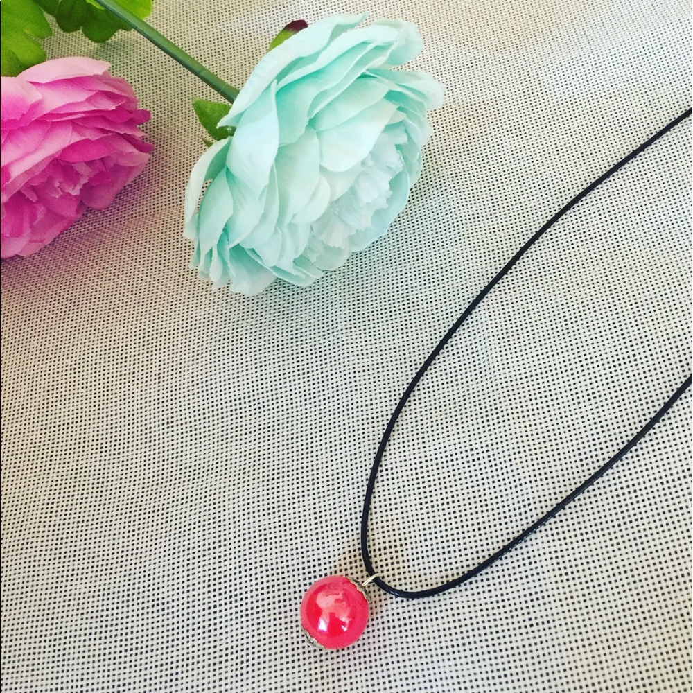 Handmade Large Beaded Ceramic Pendant Necklace