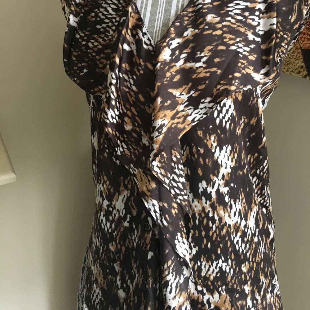 Ann Klein animal print sleeveless top