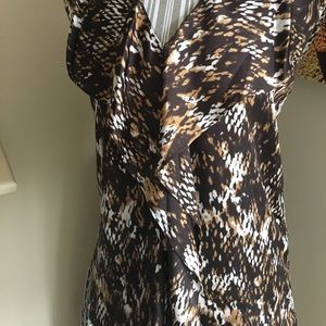 Ann Klein animal print sleeveless top