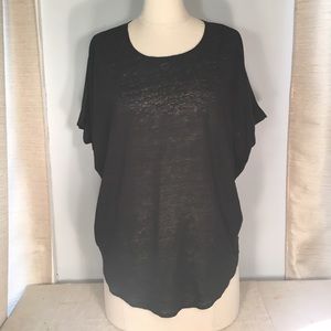 Club Monaco Linen Silk Pleated Back Top