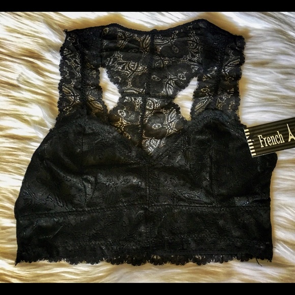 Gorgeous lace bralette black or champagne color - Picture 3 of 6