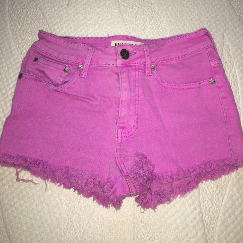 High waisted purple bullhead booty shorts