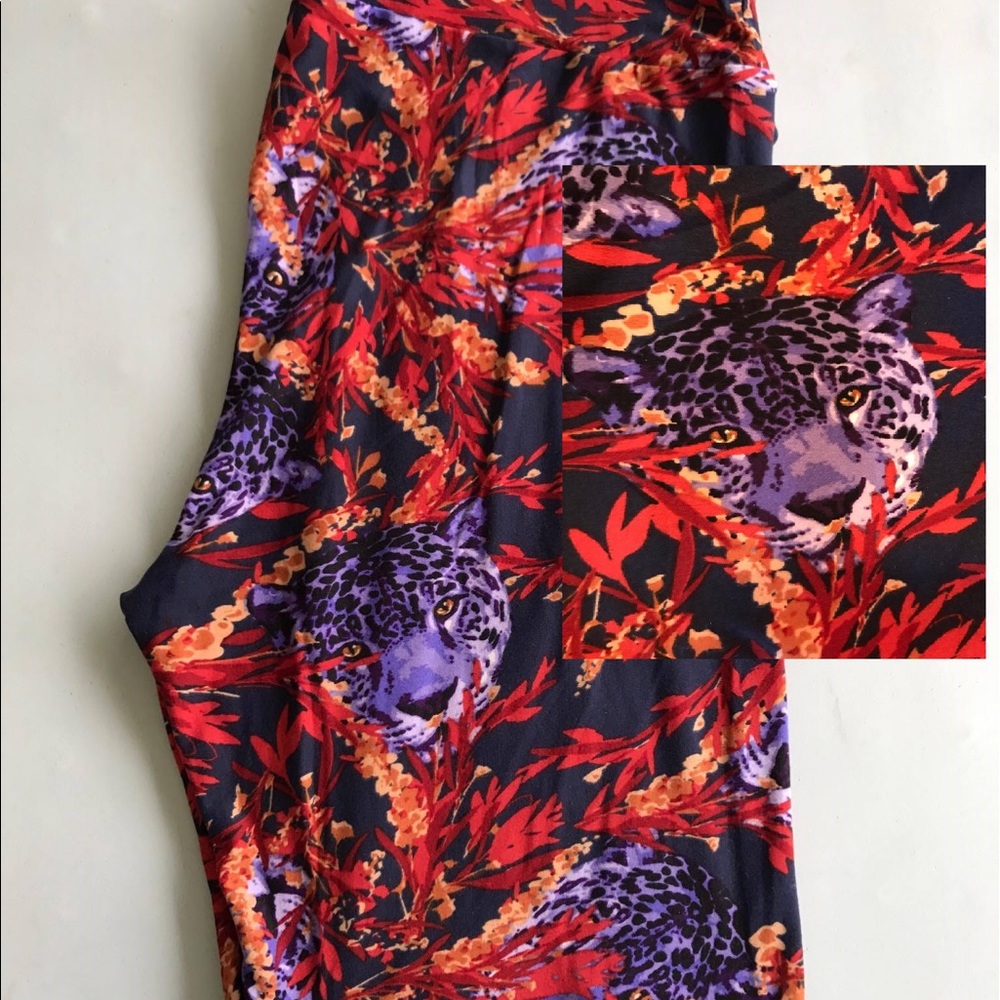 Purple cheetah TC leggings