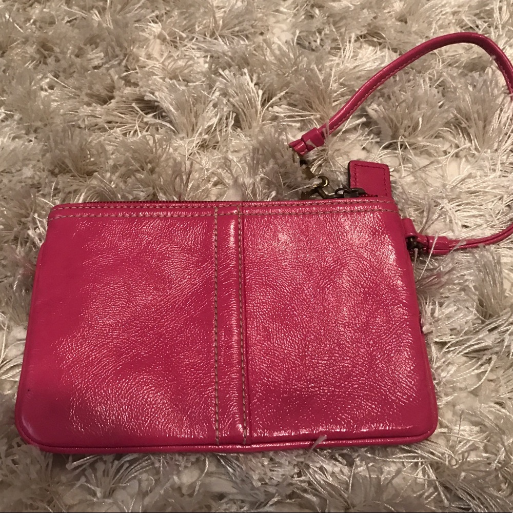 Hot pink coach Wristlet!