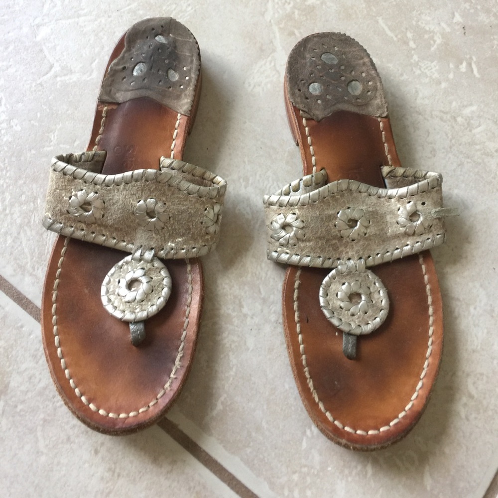 Platinum snakeskin Jack Rogers