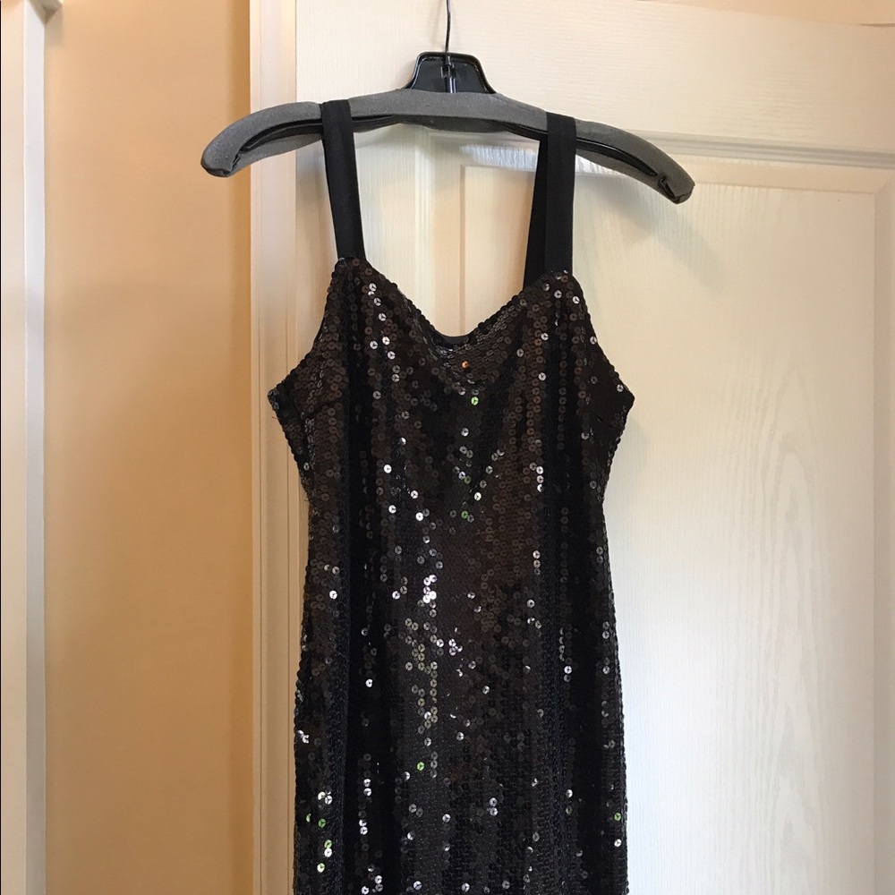 Designer Black Sequin Dress