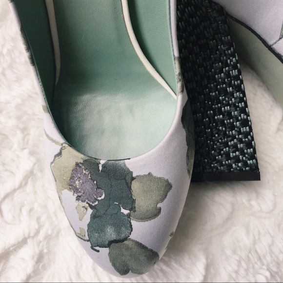 {anthropologie} dusk blossom satin heels - Picture 5 of 7