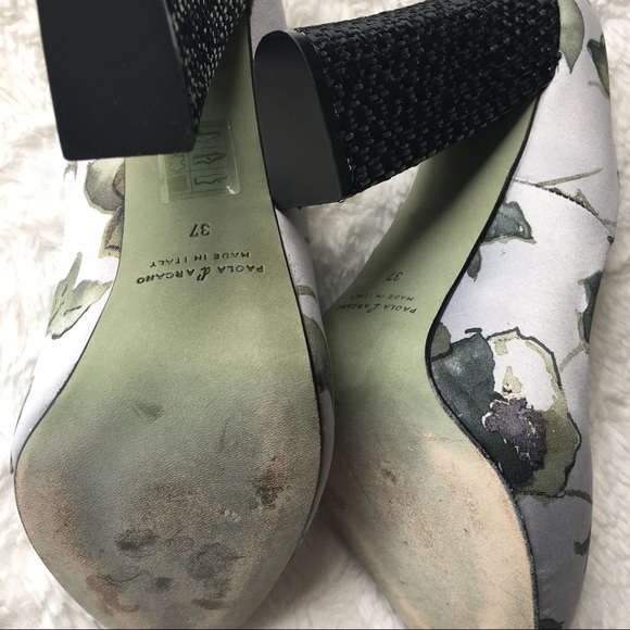{anthropologie} dusk blossom satin heels - Picture 6 of 7