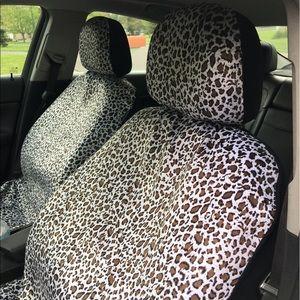 Snow leopard seat covers