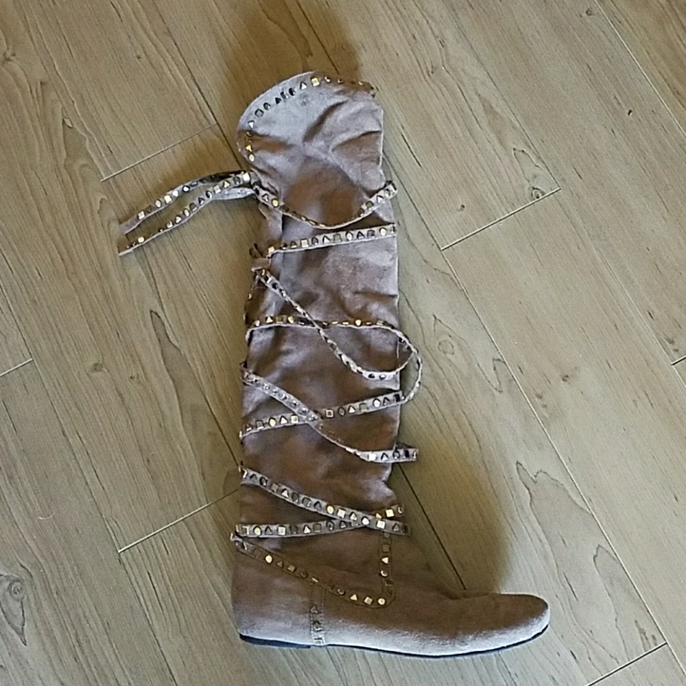 knee high flat boots